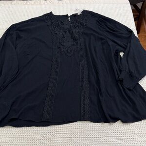 Women’s Plus Size Torrid Black Lace Detail Blouse